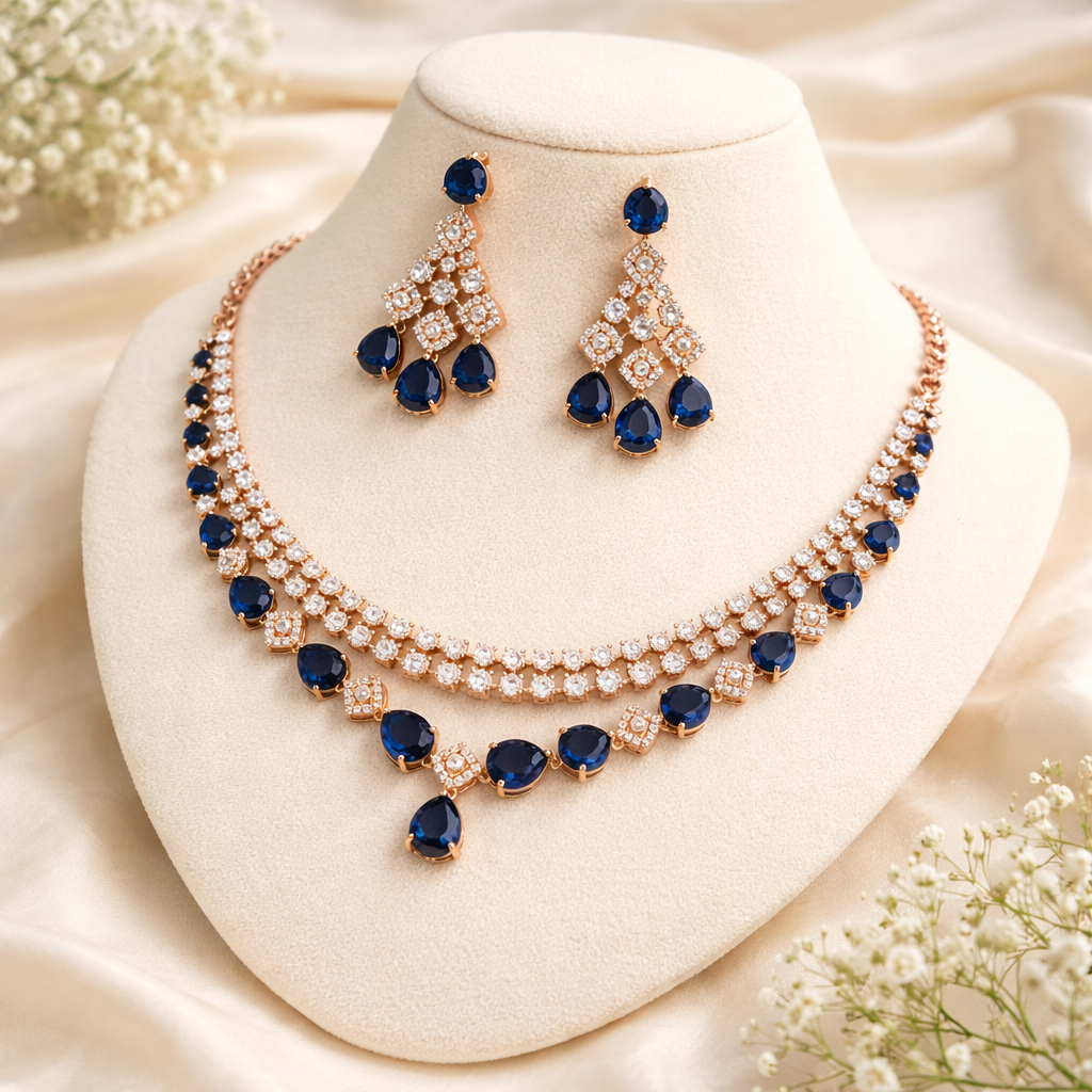 Malini Teardrop Necklace Set