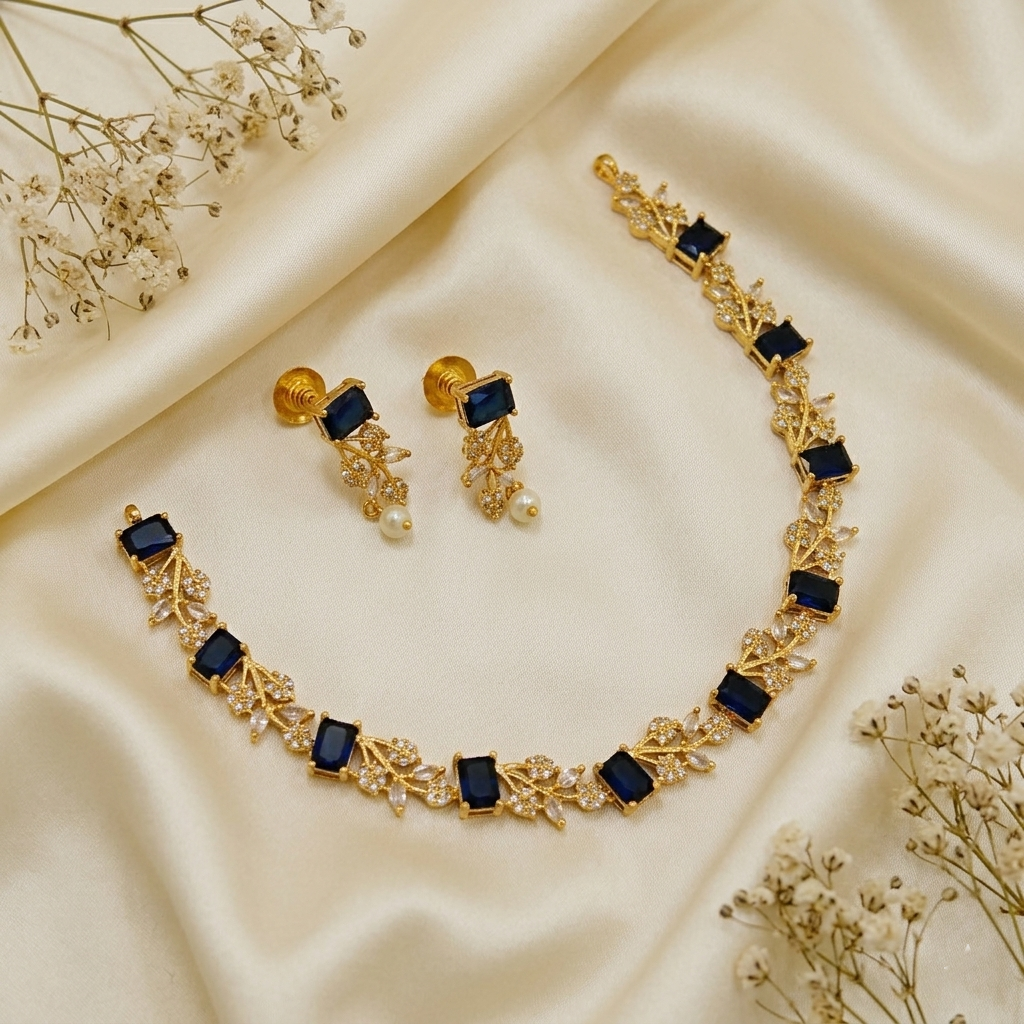 Pallavi Crystal Necklace Set