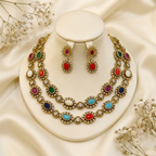 Navaratna Inspired Necklace Set