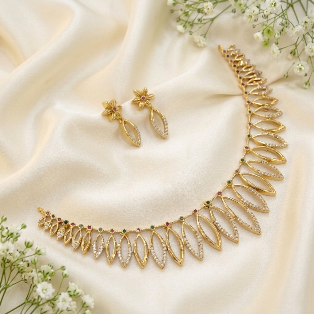 Flower Petal Choker Set