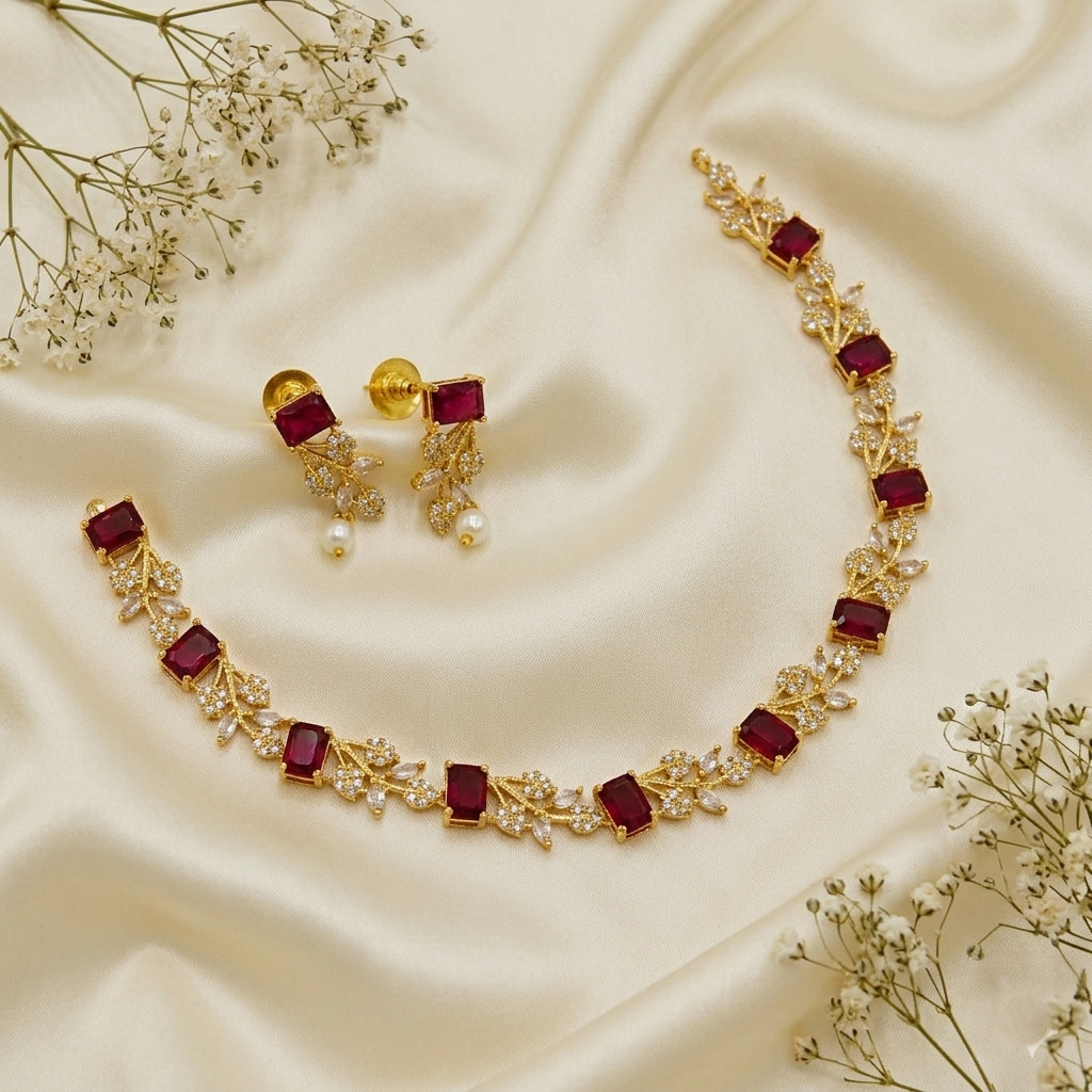 Pallavi Crystal Necklace Set