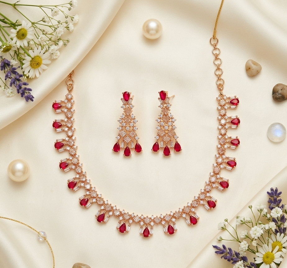 Emerald Glow Necklace Set