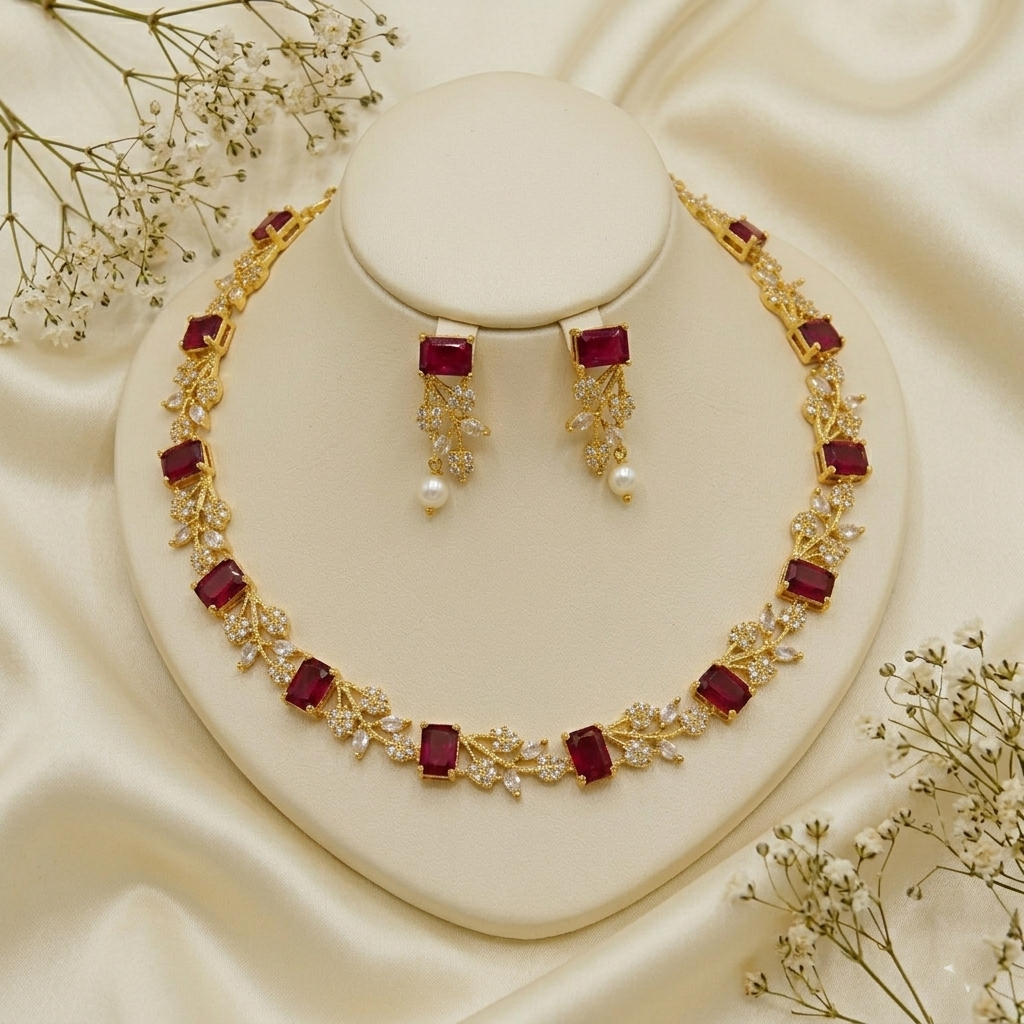 Pallavi Crystal Necklace Set