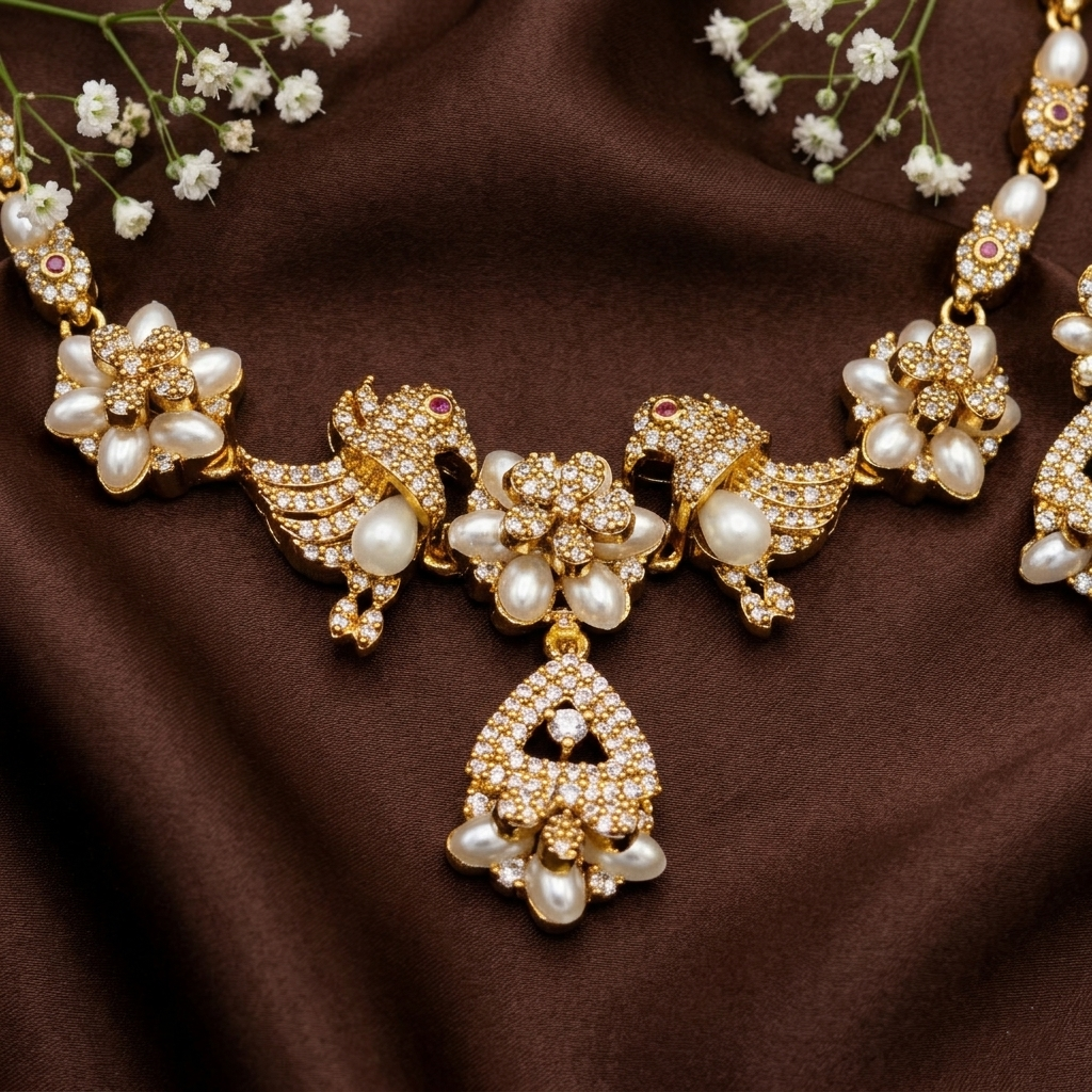 Flora & Feather Necklace Set