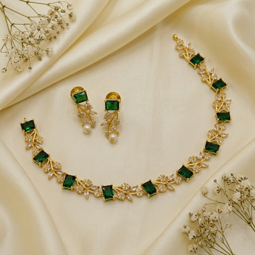 Pallavi Crystal Necklace Set