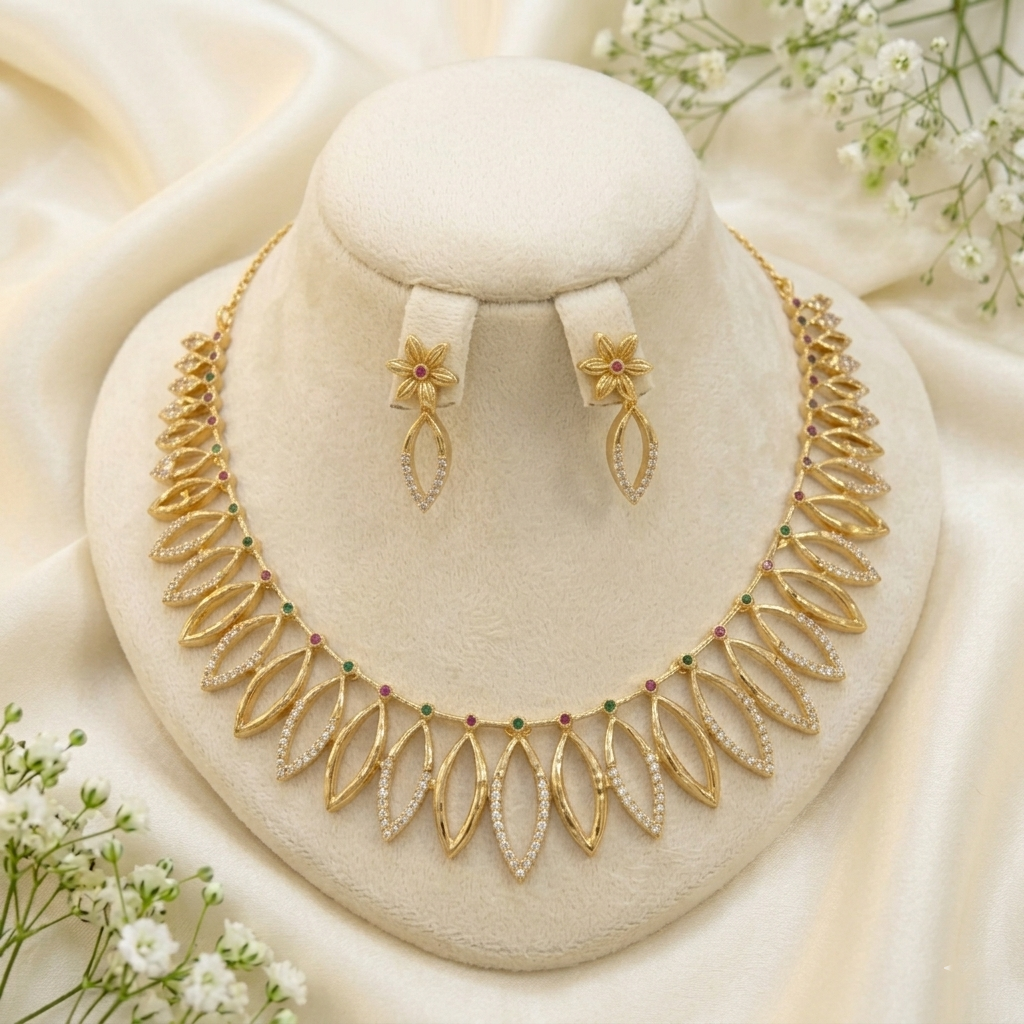 Flower Petal Choker Set