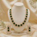 Emerald Geo Necklace Set